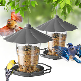 Kingsyard bird feeder outdoor hanging shows simple setup and steady visits