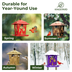 Kingsyard bird feeder in a garden setup ideal for watching birds from a patio