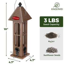 Kingsyard clear viewing window lets you see seed levels at a glance.