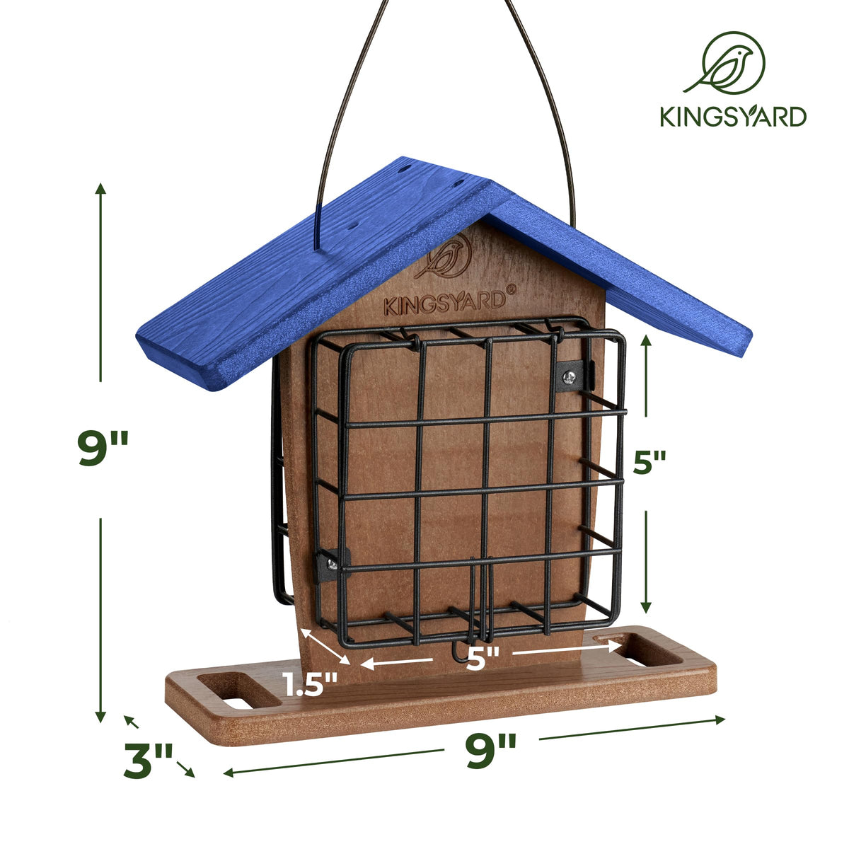 Kingsyard compact dimensions 9.8 x 4.7 x 10 inches for flexible placement.