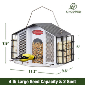 Kingsyard double suet cage side cages; convenient refills and stable feeding