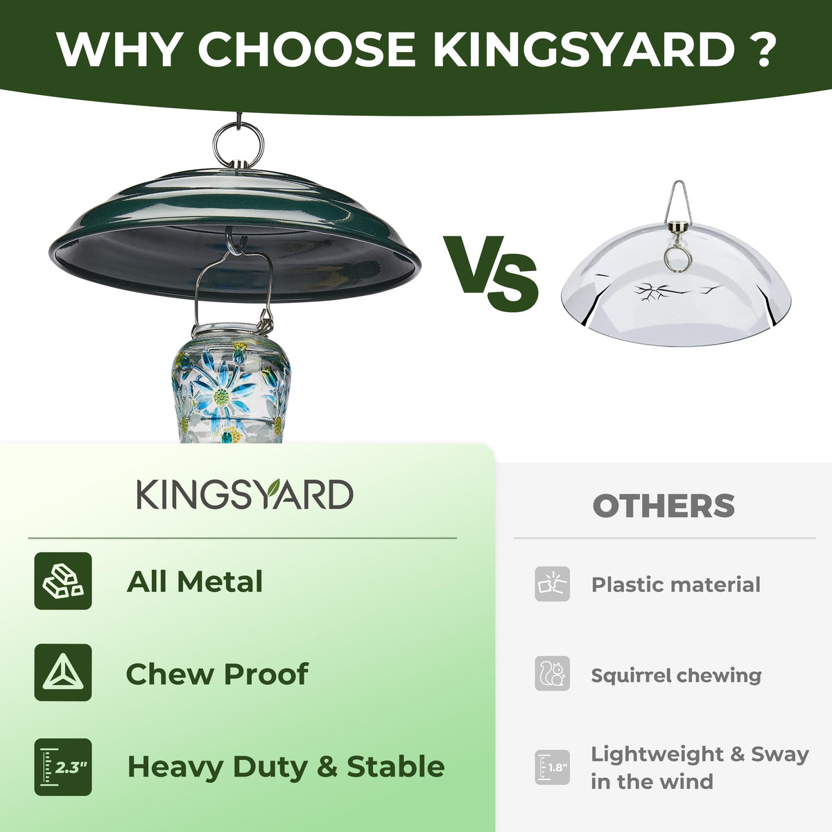 Kingsyard easy no-assembly hang keeps setup quick and simple