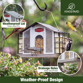Kingsyard extended perch design; supports large and small birds at once