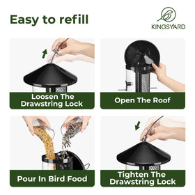 Kingsyard feeder with two perches inviting multiple birds to feed