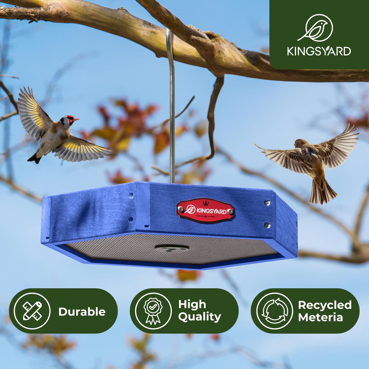Kingsyard weatherproof feeder highlights durable construction for year-round outdoor use