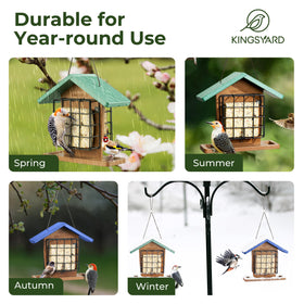 Kingsyard suet feeder makes a thoughtful gift for bird lovers and nature fans.