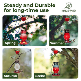 Kingsyard vintage lantern style design doubles as garden decor and wildlife feeding