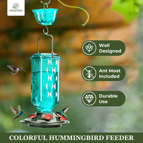 Kingsyard glass hummingbird feeder assembly parts ensure easy cleaning and maintenance.