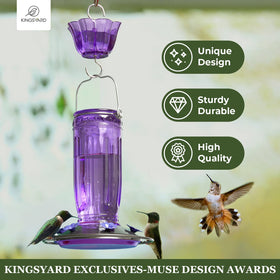 Kingsyard hummingbird feeder showing six feeding ports for multiple birds at once