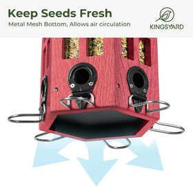 Kingsyard bird feeder observation window for quick seed level checks