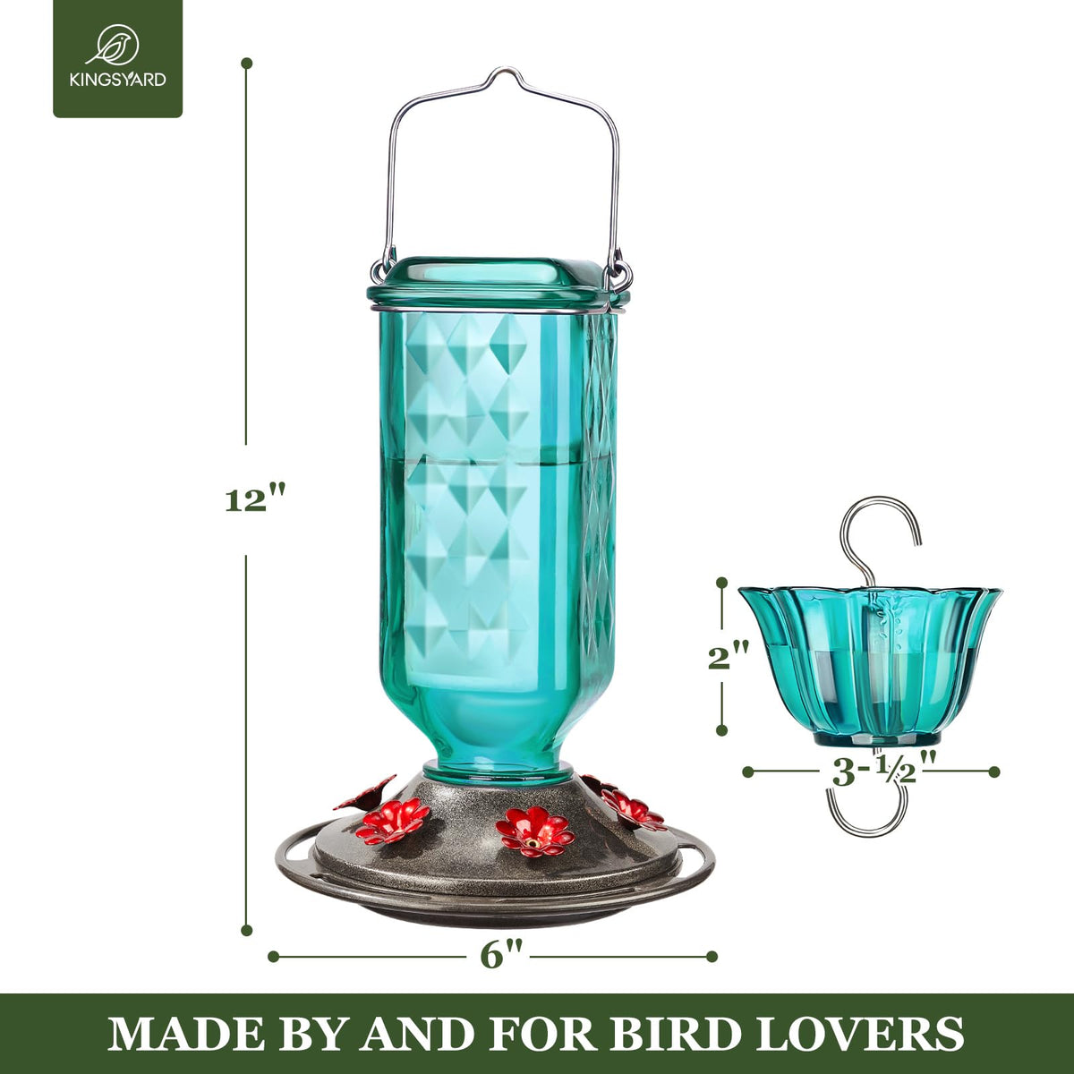 Kingsyard leak-proof gasket base minimizes spills during windy garden days.