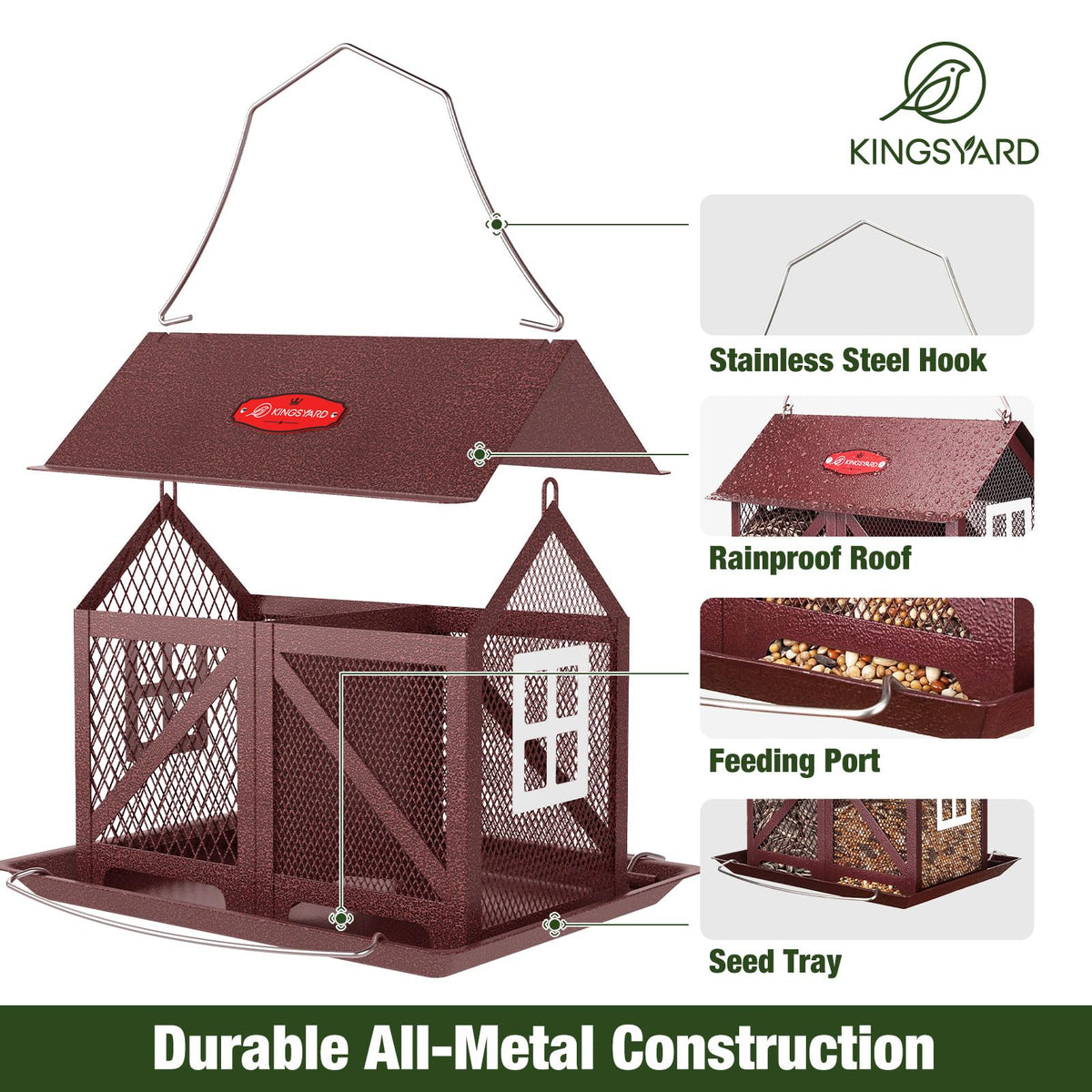 Kingsyard bronze metal with anti-rust finish for outdoors