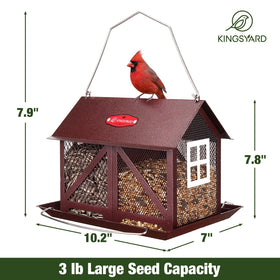 Kingsyard built-in perch and seed tray for comfortable feeding