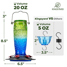 Kingsyard metal flower ports provide precise nectar access for hummingbirds