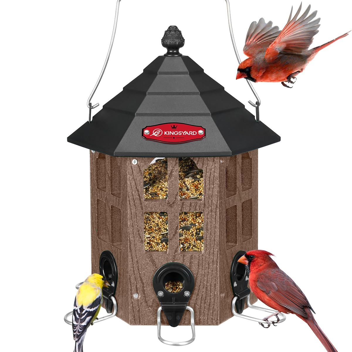 Kingsyard outdoor bird feeder designed for easy maintenance and long-lasting use.