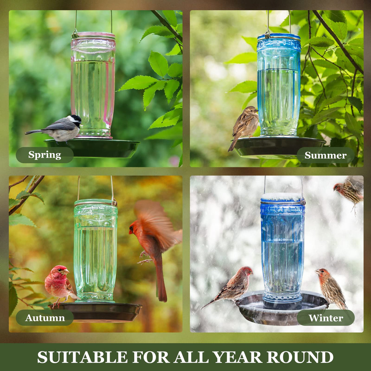 Kingsyard outdoor bird feeder doubles as garden decor for yard charm.