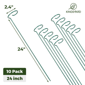 Kingsyard plant stake ring design allows stems to slip in safely.