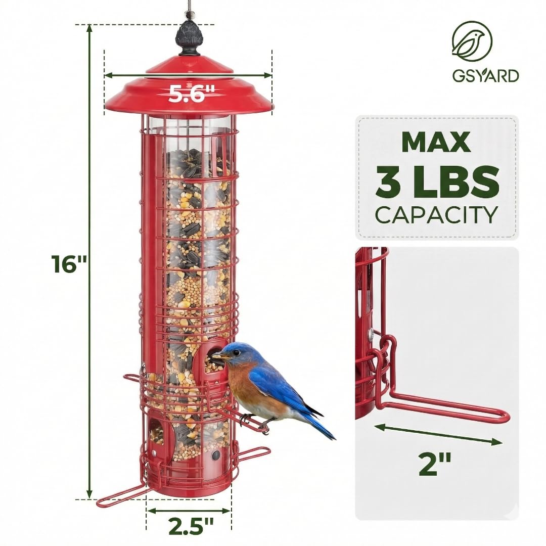 Kingsyard clear seed tube helps monitor levels at a glance