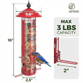 Kingsyard clear seed tube helps monitor levels at a glance