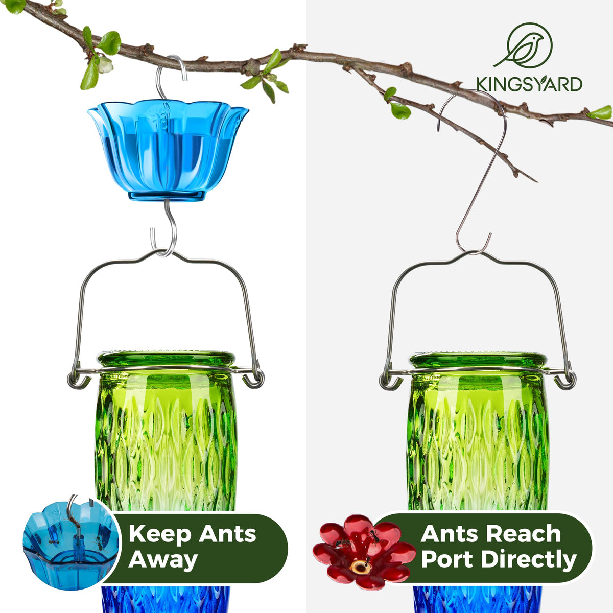 Kingsyard wide-mouth glass reservoir simplifies refilling and cleaning