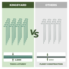 Wide range of indoor and outdoor plants can be staked.