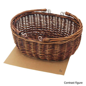 Kingwillow brown-wicker picnic basket from top view for compact packing.