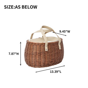 KINGWILLOW insulated basket with lid open, built-in insulation helps keep breads fresh