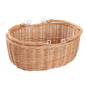 KINGWILLOW wicker picnic basket with handles for elegant outdoor meals