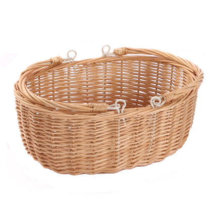 KINGWILLOW wicker picnic basket with handles for elegant outdoor meals