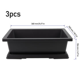 KINJOEK bonsai pot with 4 drain holes promotes soil drainage and healthier roots