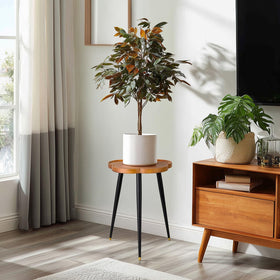 KINNARY bedside-ready stand offers a tidy surface for night essentials.