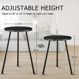 KINNARY sturdy metal legs support up to 150 lbs on wood top