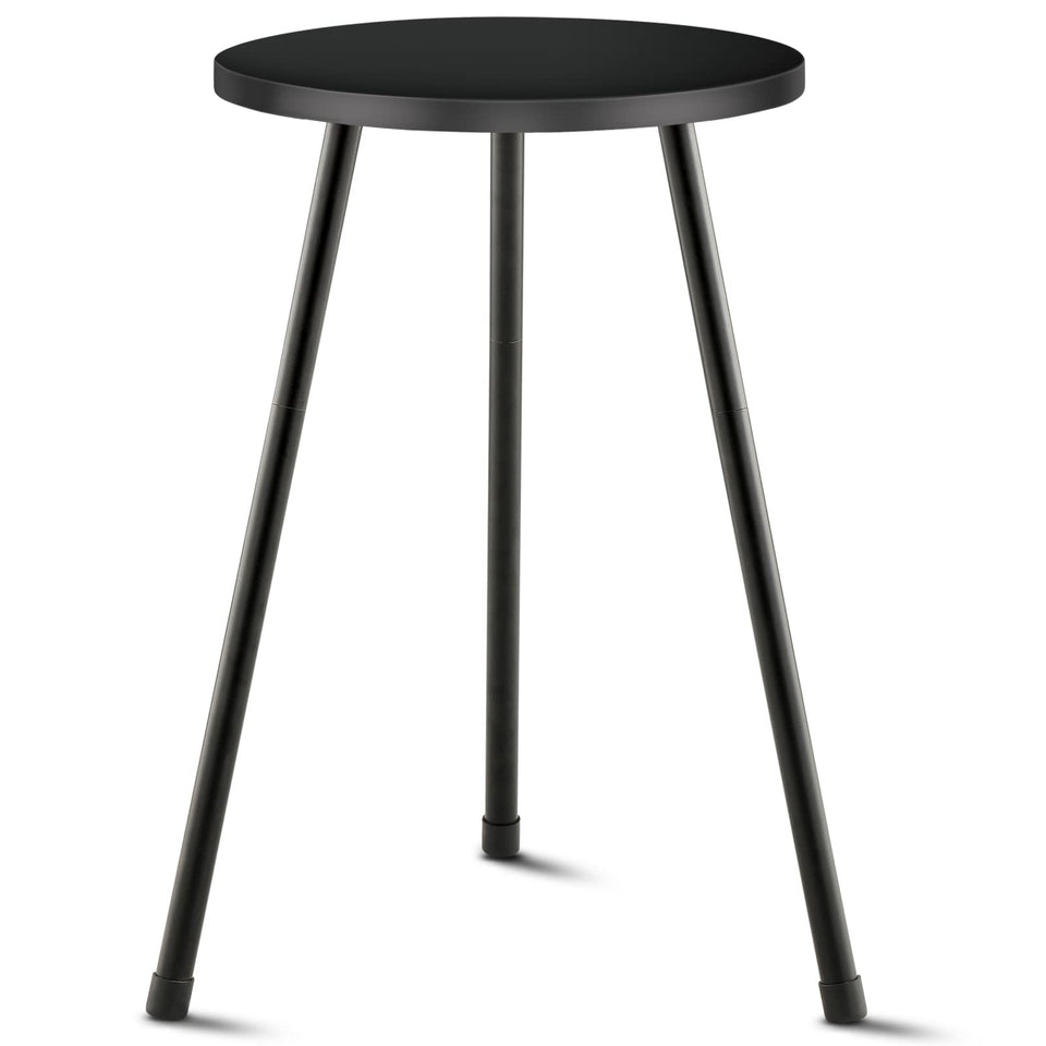 KINNARY tall plant stand with round black top for stylish corners