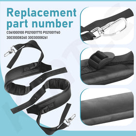 KINTLE strap assembly featuring quick-release buckles and reinforced stitching.