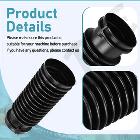 KINTLE pleated hose in use, suggesting simple replacement and secure fit.