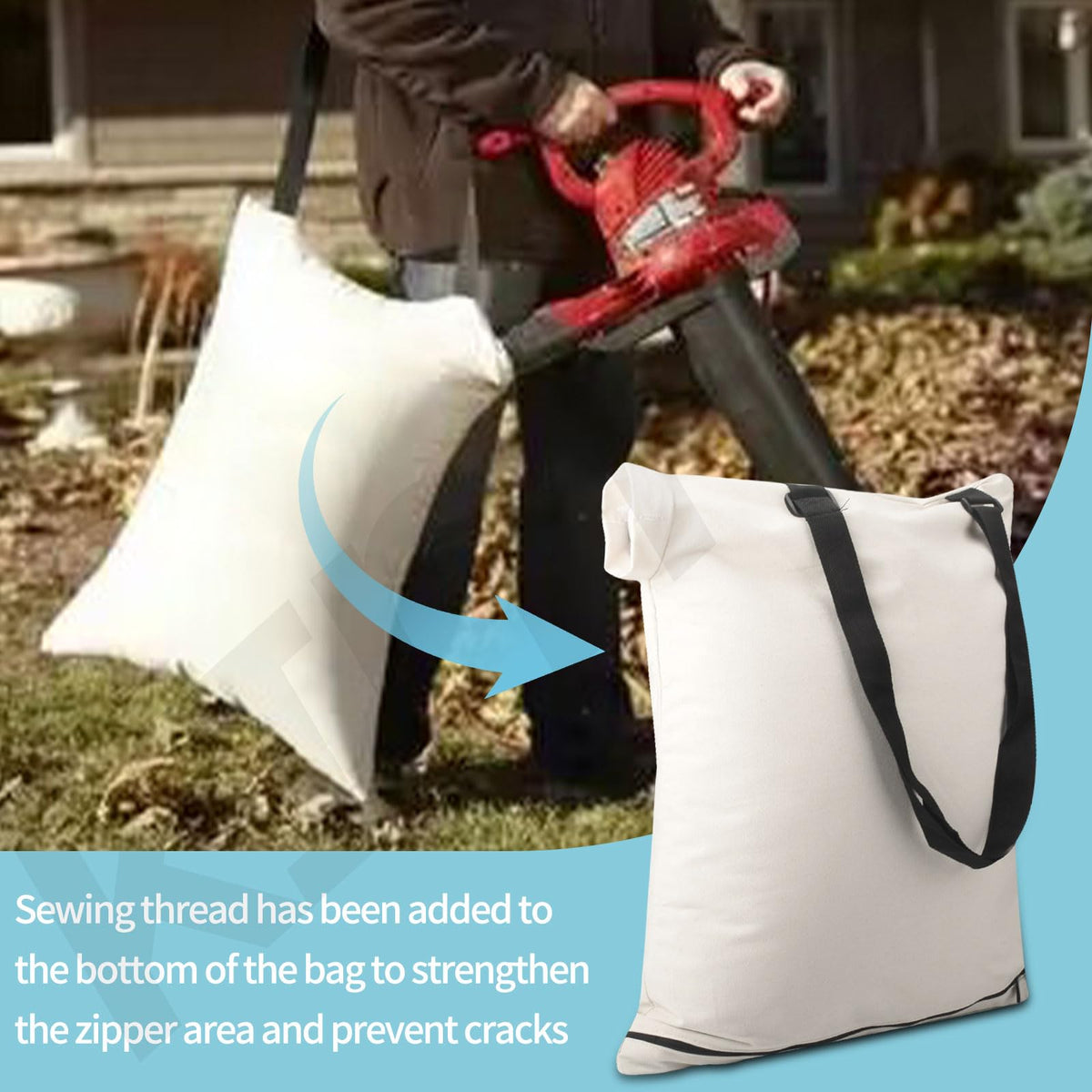 KINTLE Toro-compatible debris bag attachment point for easy fitting