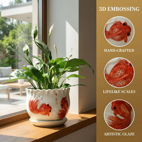 KinzhaoAuroia succulent pot fits cacti, herbs and small greenery securely.