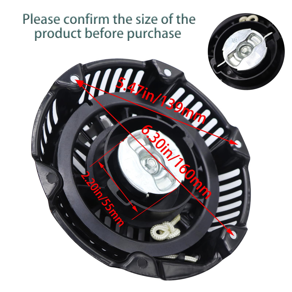 KIOSFOLI pull start assembly for 163cc-208cc engines offering easy starting.
