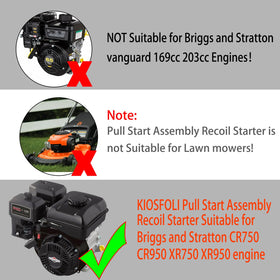 KIOSFOLI compatibility coverage includes generators, snow blowers, and pressure washers.