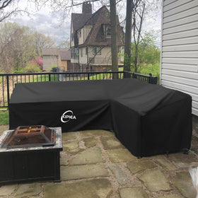 Kipiea all-season cover helps protect furniture year-round.