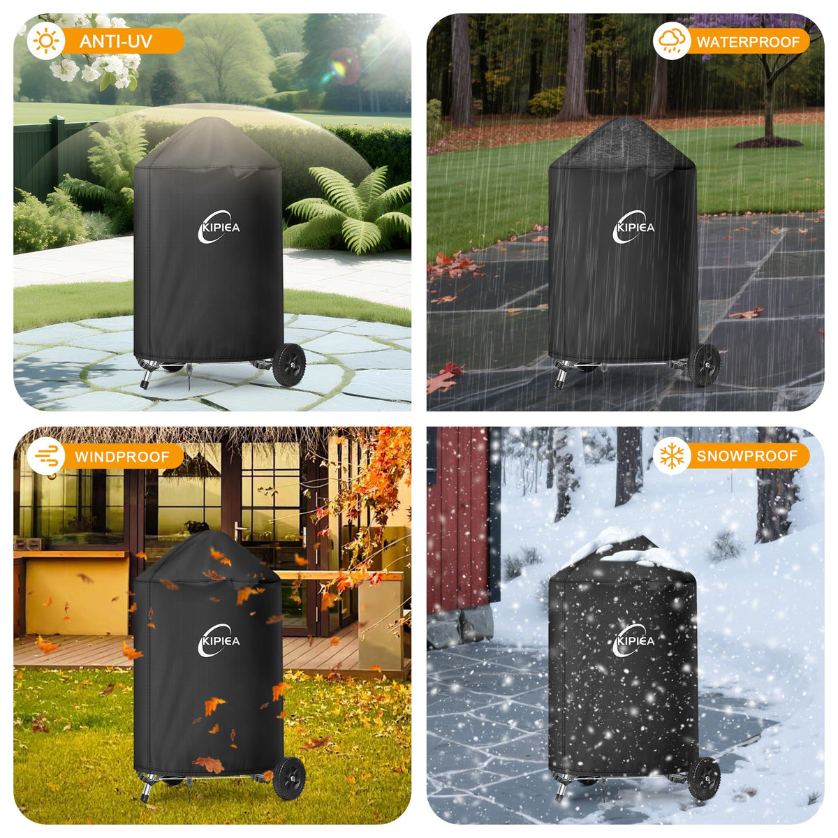 Easy-install and storage bag included with Kipiea cover