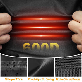 Kipiea griddle cover shows waterproof triple-layer protection keeping grill dry.