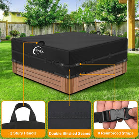 Kipiea hot tub cover installs quickly for easy seasonal use.