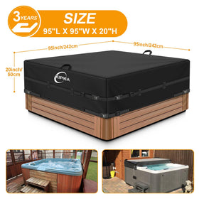 Kipiea hot tub cover windproof straps keep your spa secure during storms