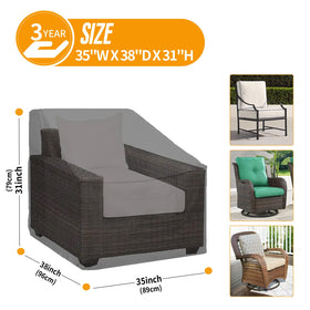 Kipiea outdoor chair cover with windproof buckles ensures secure fit in wind