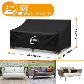 Kipiea outdoor couch cover windproof buckles secure the fit during windy days