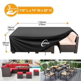 Kipiea outdoor cover windproof buckles keep pieces secure in gusty winds.