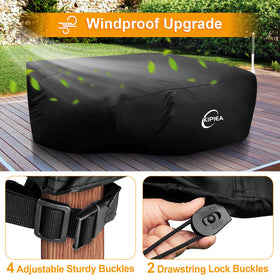 Kipiea easy‑clean cover rinses clean after outdoor use