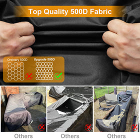 Easy clean storage bag included with Kipiea outdoor sofa cover