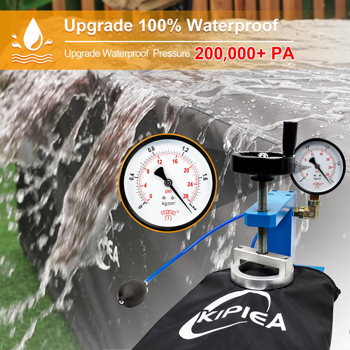 Kipiea 600D fabric resists tears for durable outdoor use